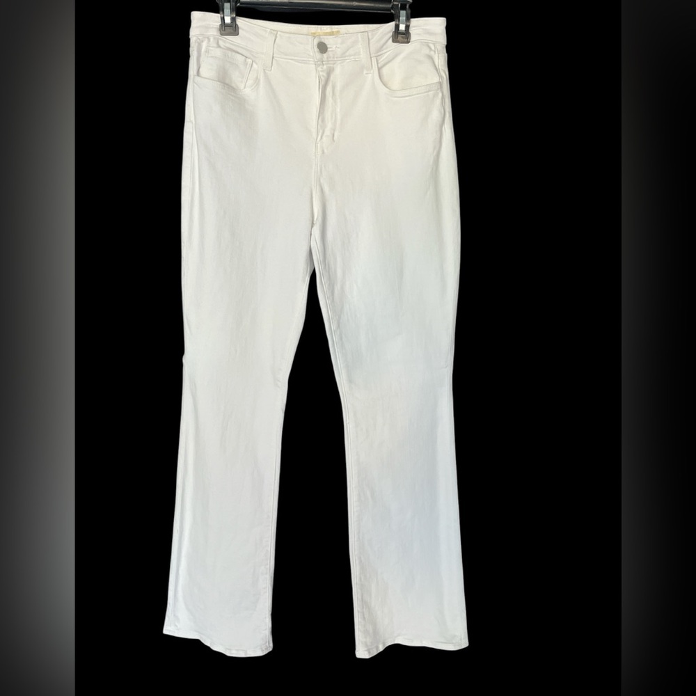 L’AGENCE Oriana High Rise Straight Leg White Jeans